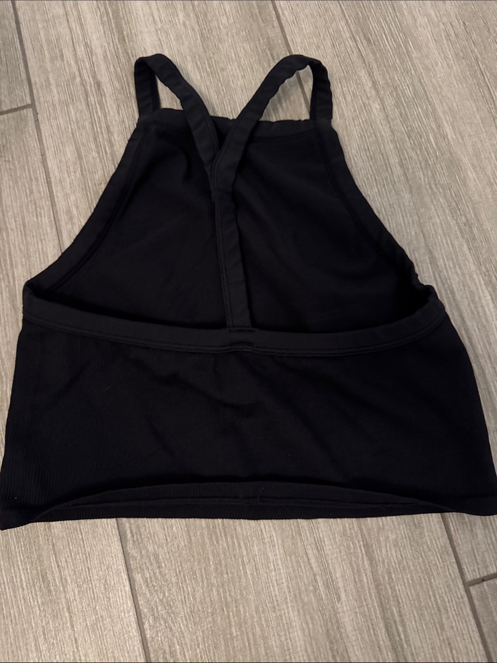 Target Black Ribbed High-Neck Crop Tank - Picture 3 of 3